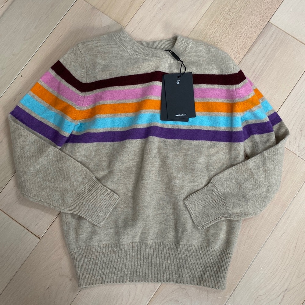 NAADAM kids 100% cashmere oatmeal sweater